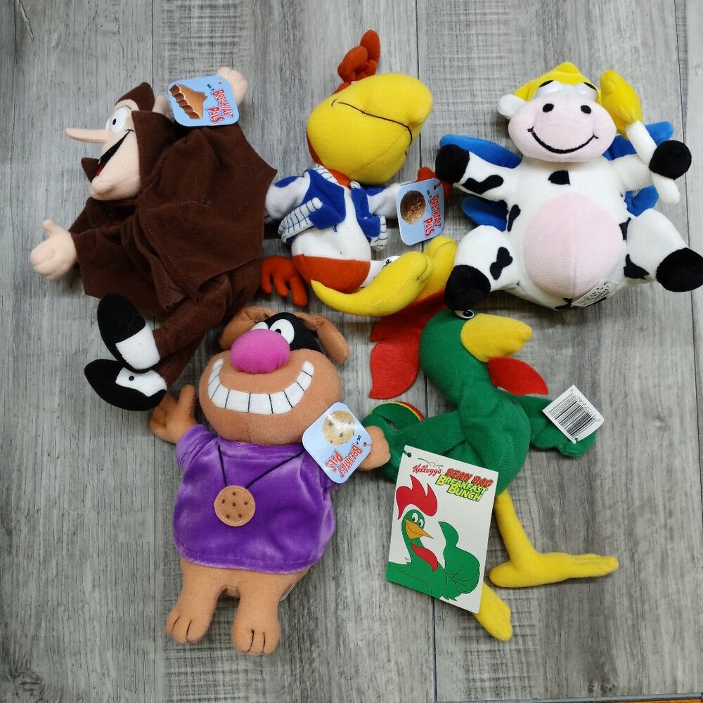 General Mills Beanie Baby Breakfast Cereal Characters Vintage Lot Cookie Crisp
